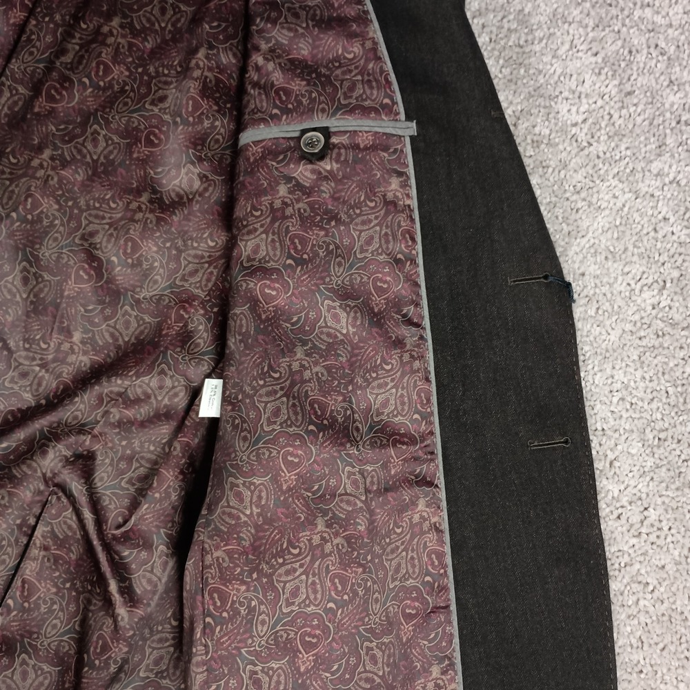 NEW Joseph Abboud 44R Brown Herringbone Patch‎ Pockets Cotton Mens XL Blazer NWT - Picture 6 of 14